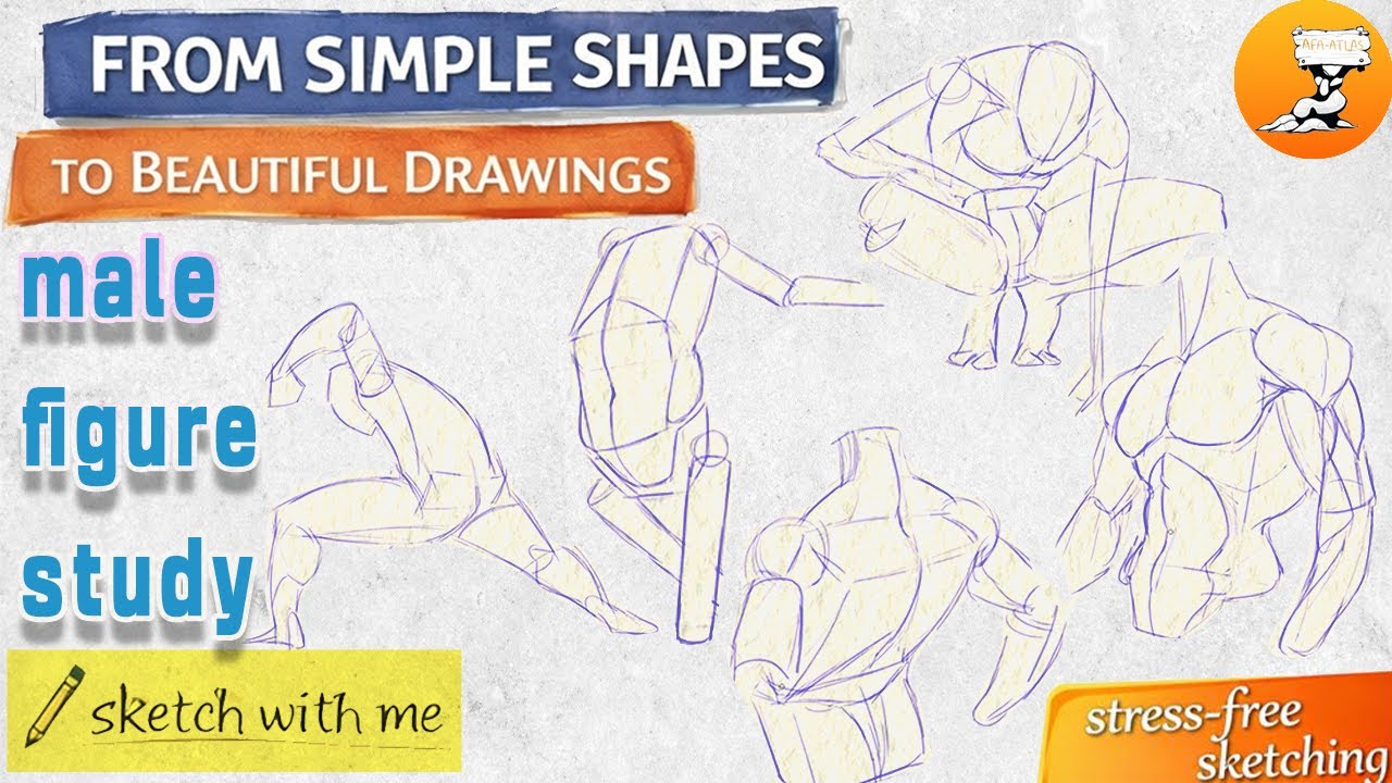 How I Study the Male Figure – Simple Shapes & Perspective for Beginners 👨✏️