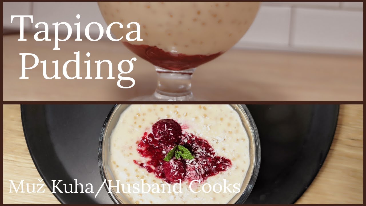 Tapioca Perlice Puding bez glutena s Malinama i Kokosom recept / Tapioka