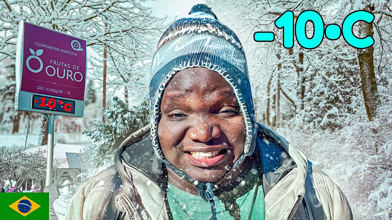PASSANDO MUITO MAL NA CIDADE MAIS FRIA🥶 DO BRASIL 🇧🇷 GELO EM TODO CANTO (SÃO JOAQUIM SC)