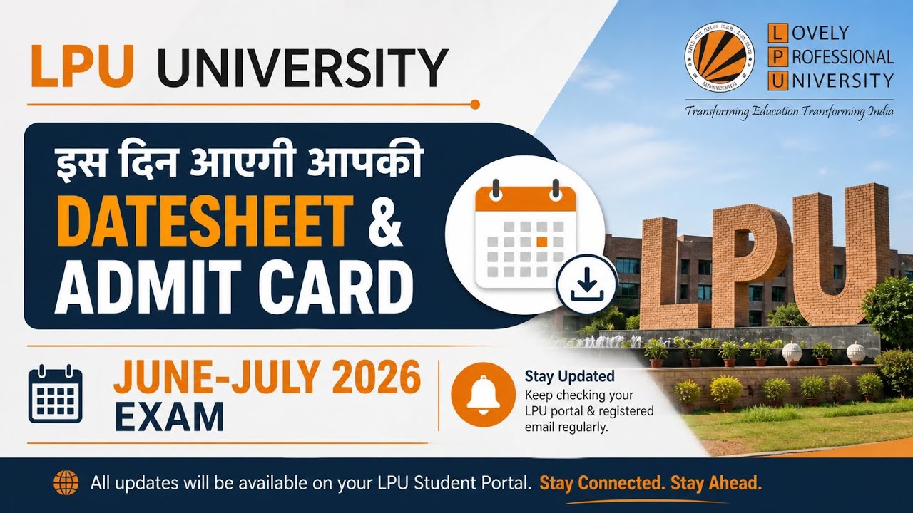 Important information for students Lpu university punjab may-2026