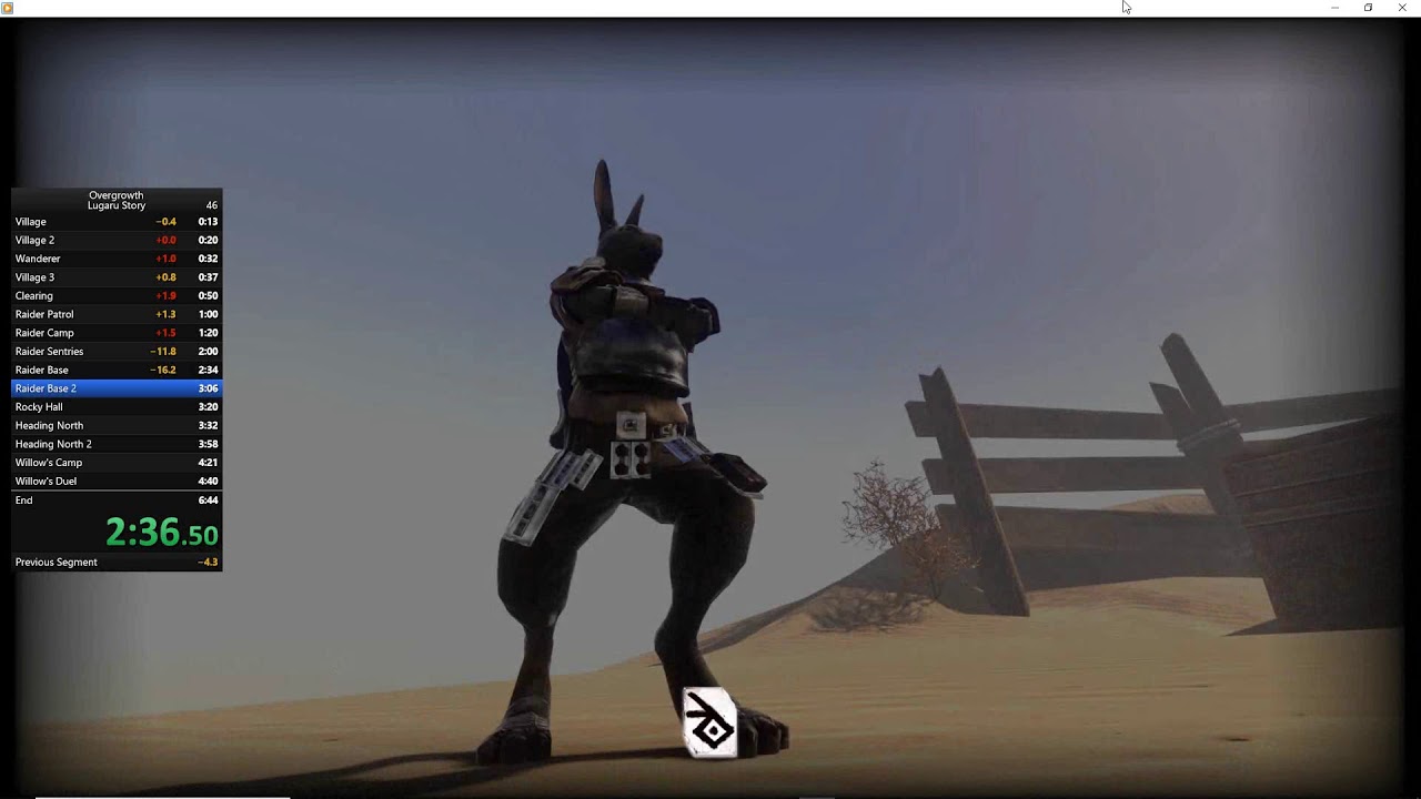 Overgrowth Lugaru speedrun 5:58 (first sub 6)