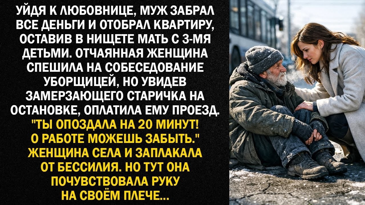 Уйдя к любовнице, муж забрал все деньги и отобрал квартиру, оставив в нищете мать с 3-мя детьми...