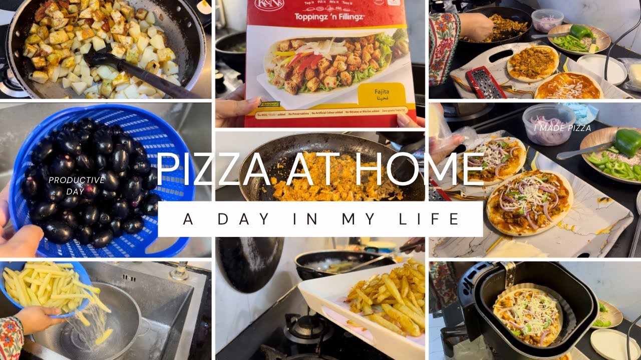 Productive day✨ || Made pizza with K&NS Fajita 😍|| Regular day vlog 