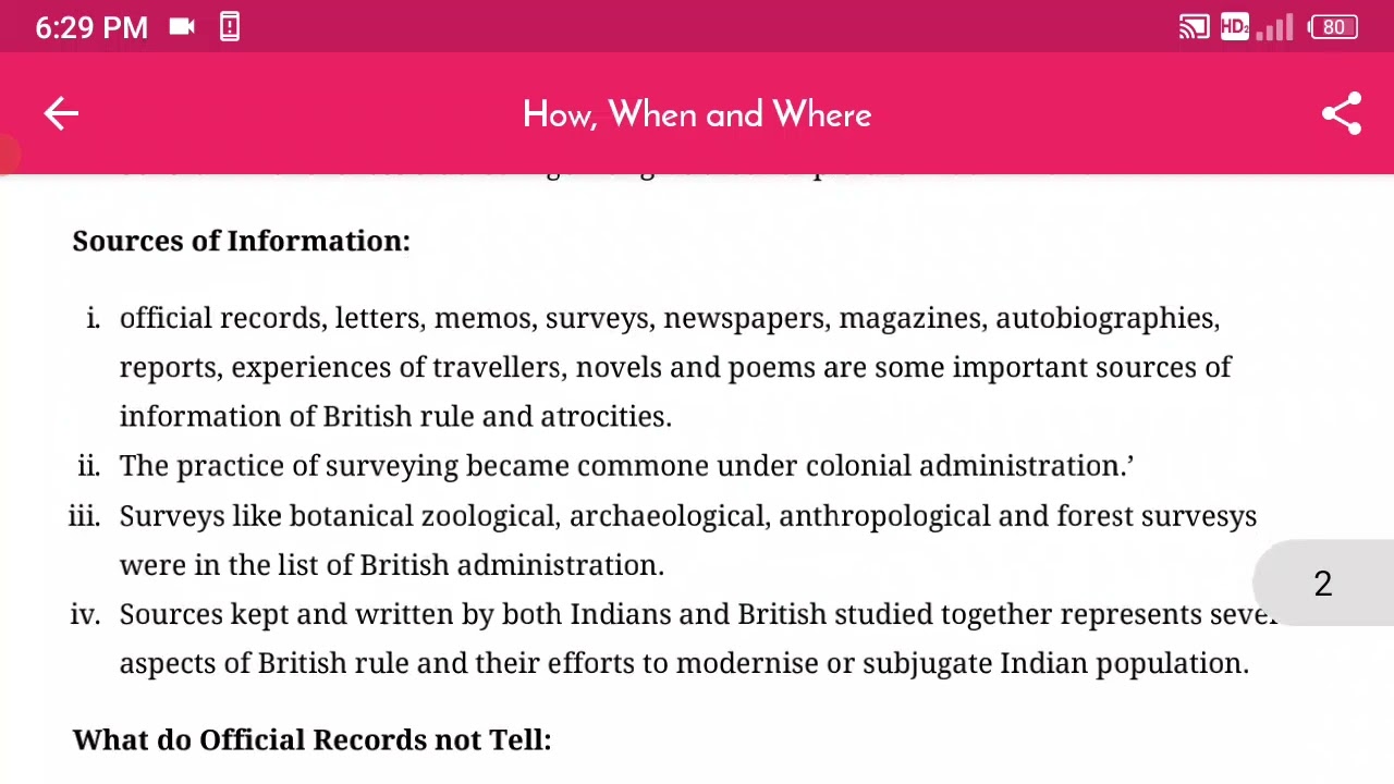 How, when and where notes