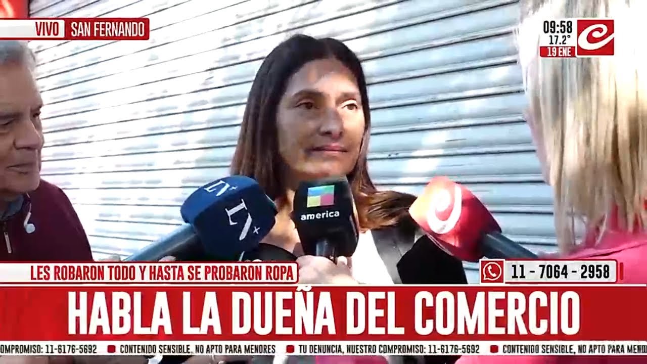 Habla la dueña del local brutalmente asaltado en San Fernando: 