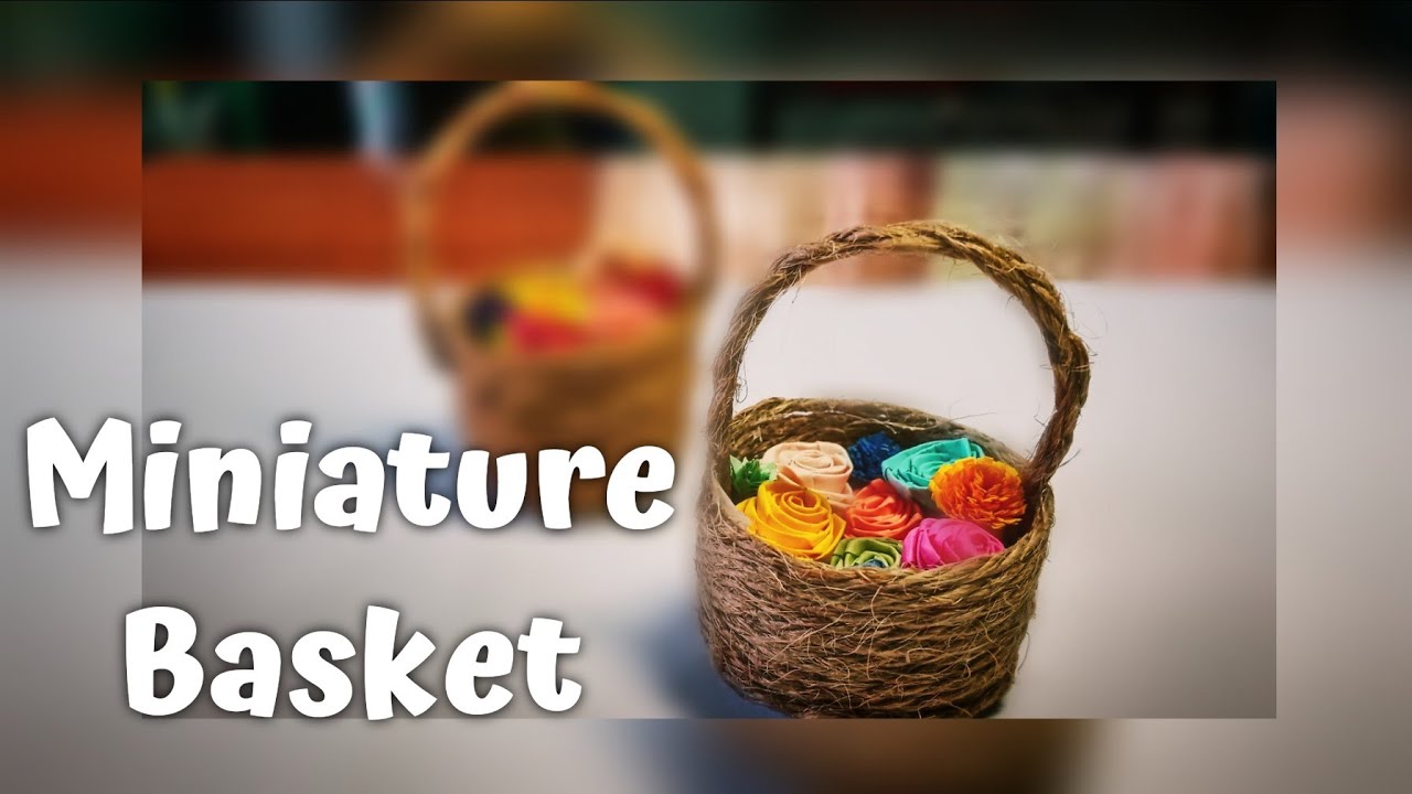 Miniature Basket |Jute craft |Diy Jute Basket |Dishani De