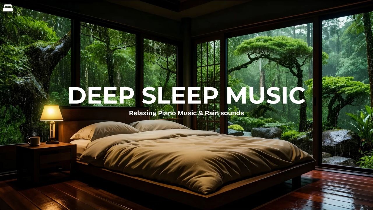 Deep Sleep Music | Soft Relaxing Piano & Rain Sounds | Fall Asleep Fast | Insomnia Relief Music