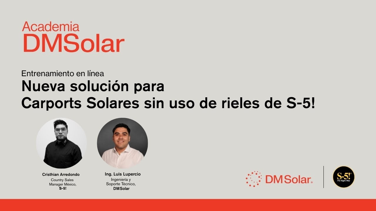 Nueva solución para carports solares sin uso de rieles de S-5! | Academia #DMSolar