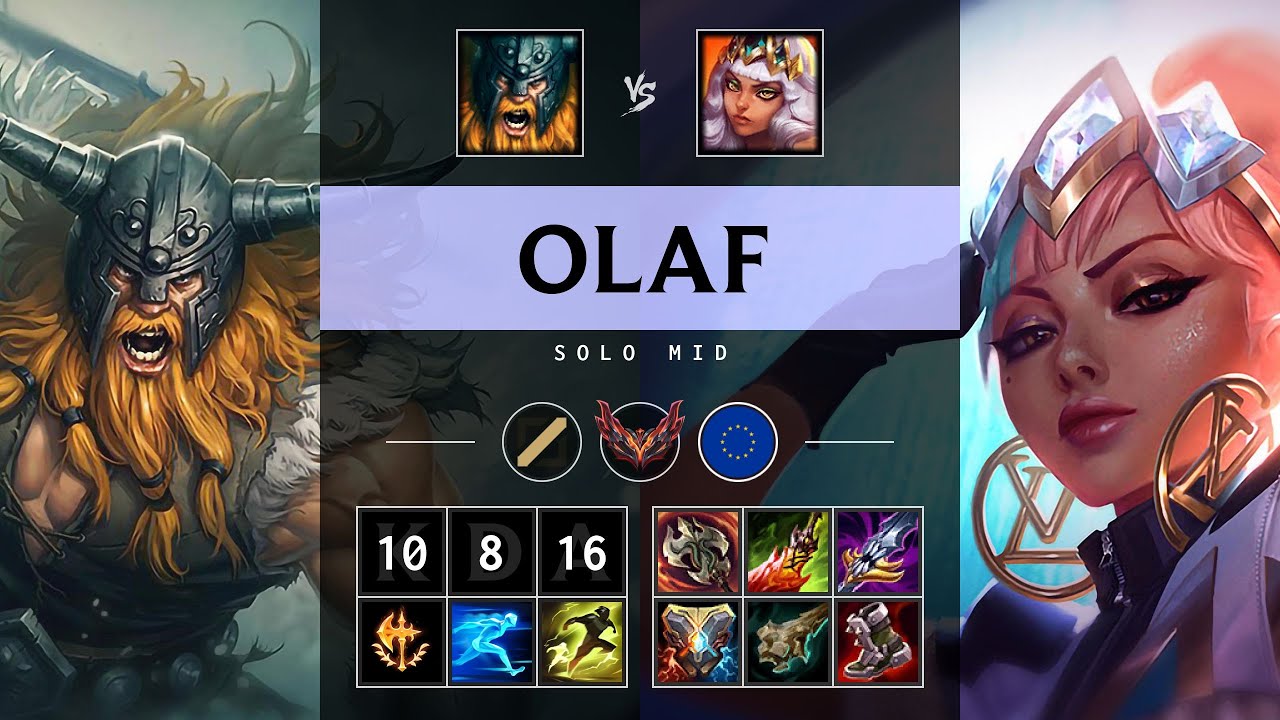 Olaf Mid vs Qiyana - EUW Grandmaster Patch 25.21