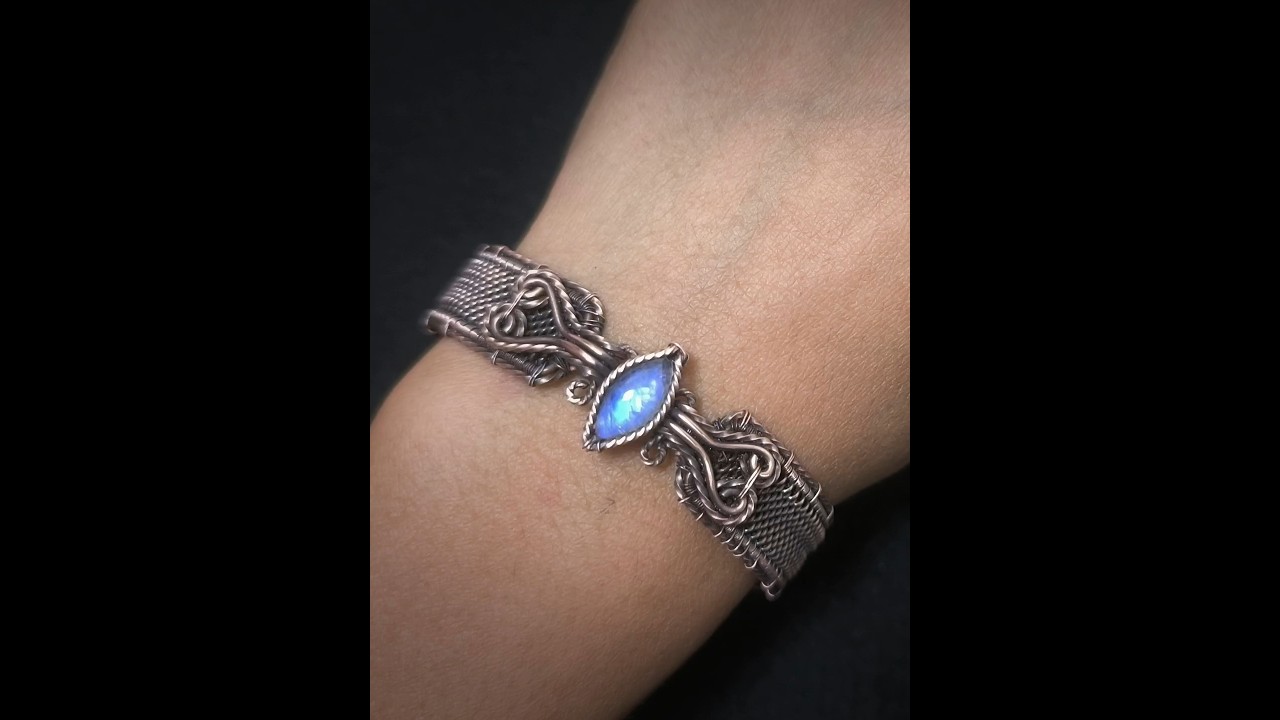 Wire wrap bracelet tutorial #wirewrapped #bracelettutorial #diyjewelry #handmadebracelet