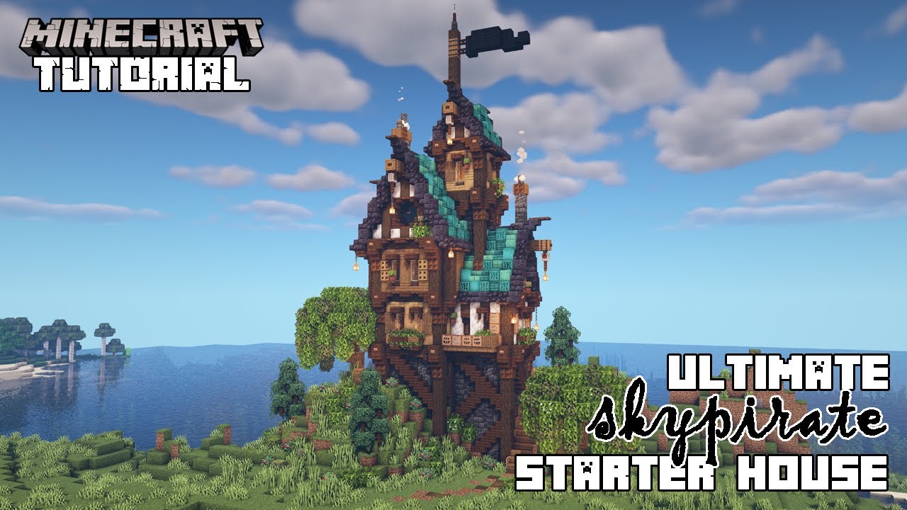 Ultimate Skypirate Starter House Tutorial || Minecraft 1.18
