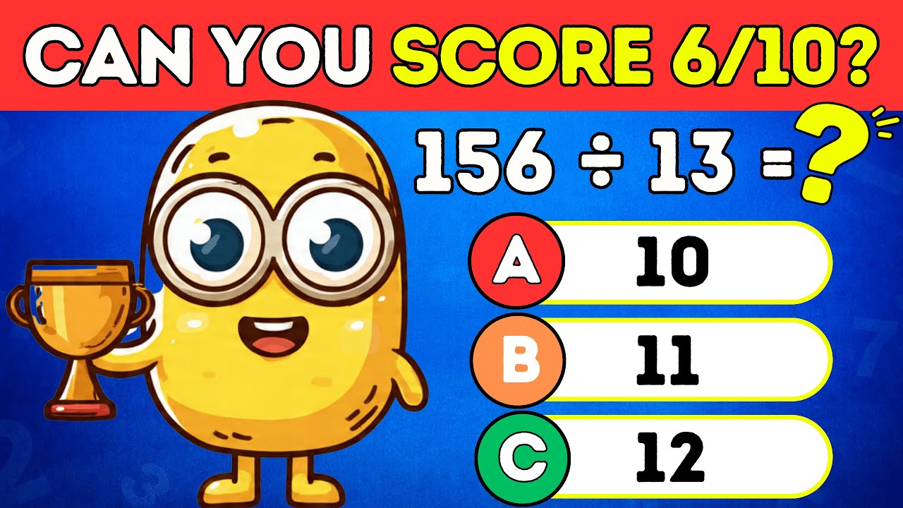 Can You Pass This Grade 4 Math Quiz? | 10 Questions #1