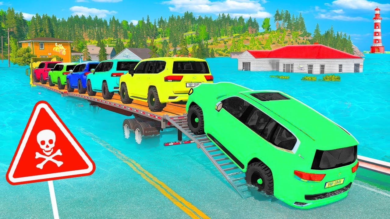 BIG Loaded Truck vs Speed Bumps – Funny Crashes + Satisfying Physics – BeamNG Ep.3 🌪️
