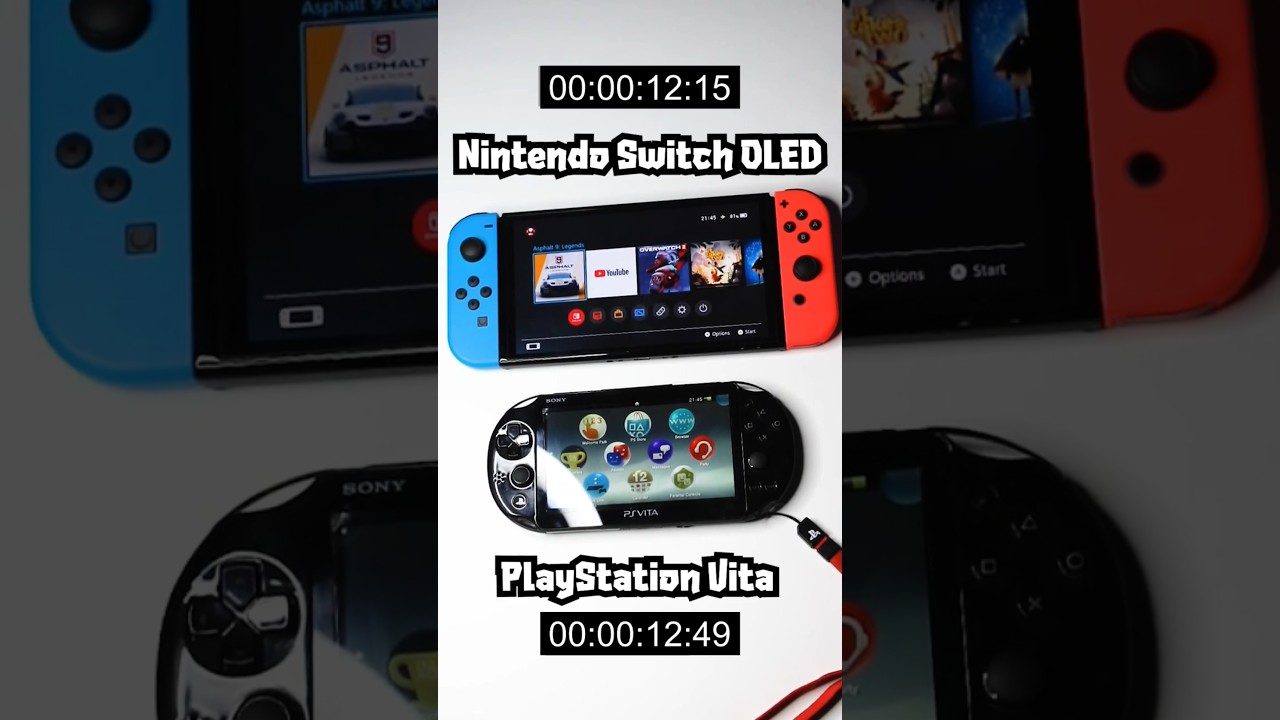 PS Vita vs Nintendo Switch OLED - Boot up Speed Comparison! 