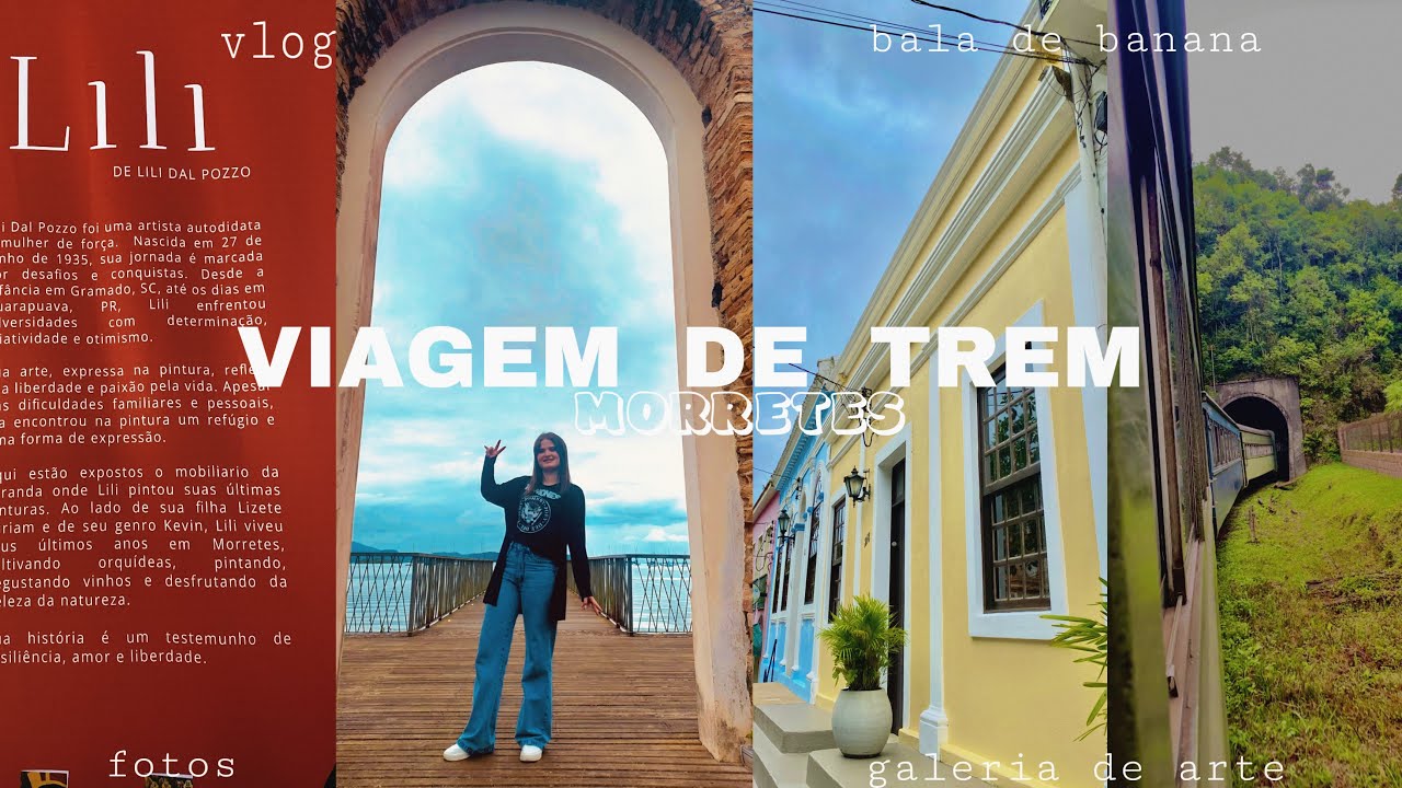 VLOG: Morretes - viagem um dia de trem 🚂 *galeria de arte, passeio, igreja* 🎭