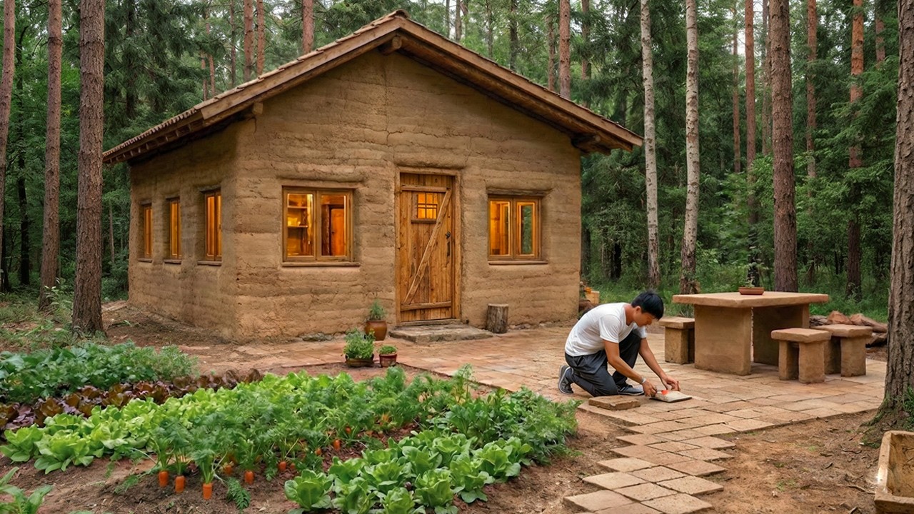 TIMELAPSE: Building a Clay House in 7 Days from Start to Finish