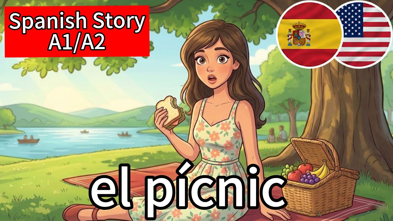 Easy Spanish Story for Beginners 🇪🇸 A1/A2: el pícnic 🇪🇸 Spanish Listening Practice