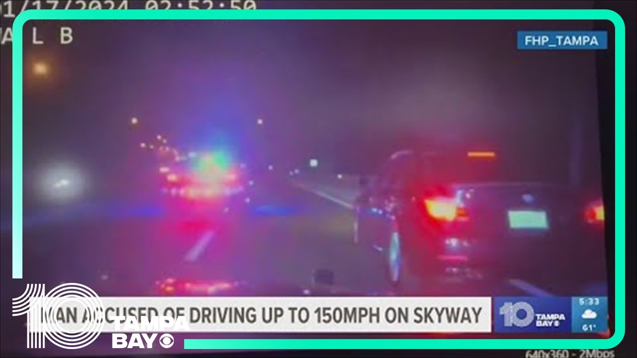 Driver accused of going up to 150 mph across Sunshine Skyway Bridge