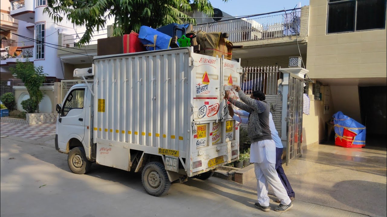 Household Goods Packing in Gurgaon।  Full Load Tata Ace। How Packers Movers Work। Packers Movers।