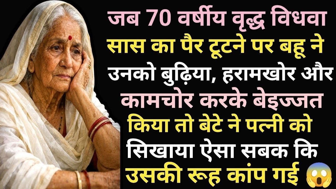 जब 70 वर्षीय वृद्ध विधवा सास का पैर टूटने पर बहू ने उनको बुढ़िया, हरामखोर और कामचोर करके बेइज्जत...😱