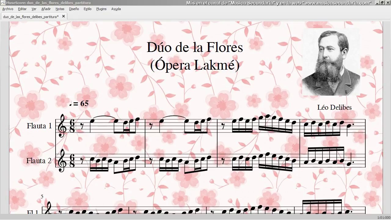 Dúo de las flores. Lakmé. Leo Delibes. Partitura. Sheet music.