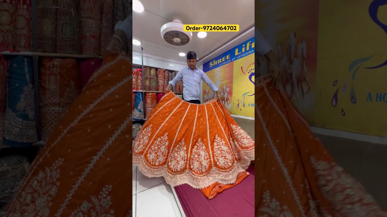 Lehenga wholesale market in Surat | Designer handwork lehenga | #explore #trending #fashion #viral
