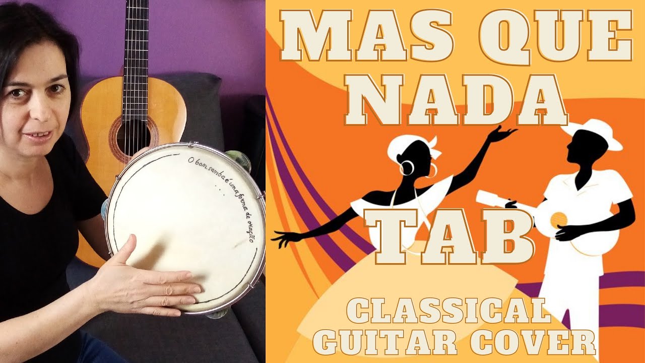 Mas Que Nada -  solo classical guitar (with percussion) TAB