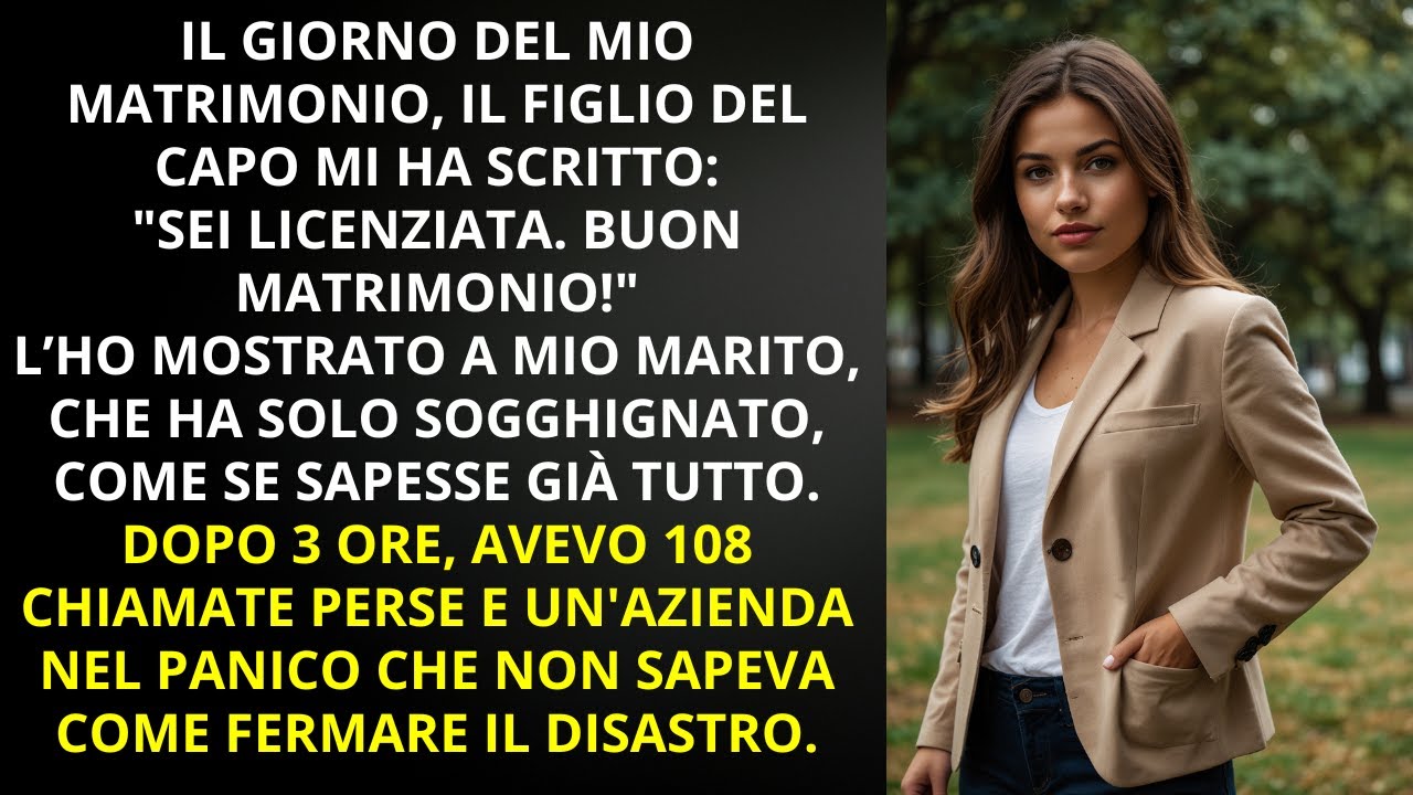Il Figlio del Capo Mi Ha Licenziata al Mio Matrimonio — Ma 24 Ore Dopo È Successo l’Impossibile...