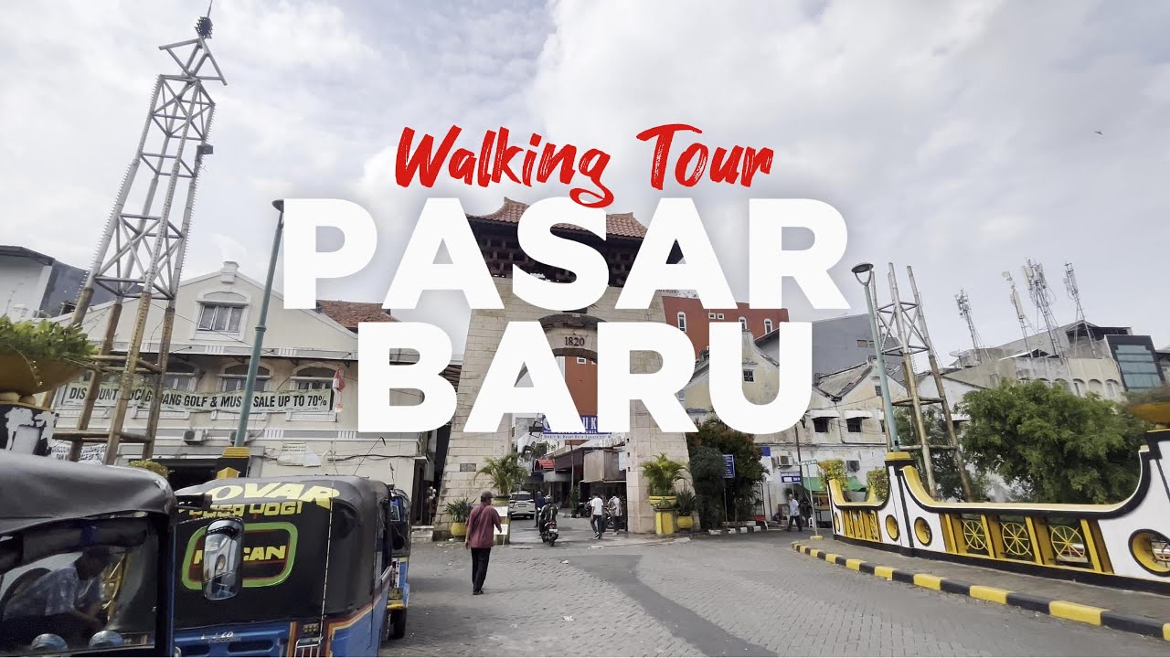 Just Walking & Listening | Pasar Baru Jakarta ASMR Tour
