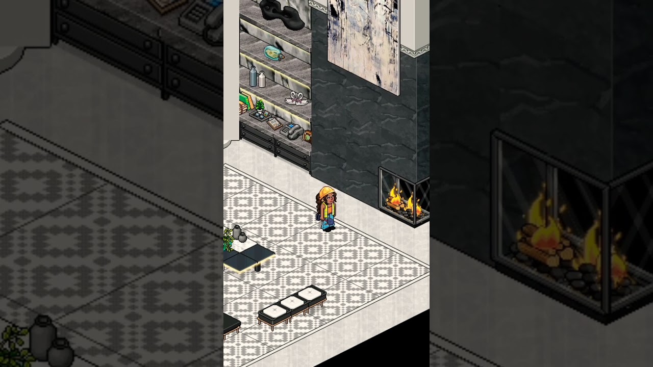 Lareira moderna habblet em 5 segundos!                                              #habblet #habbo