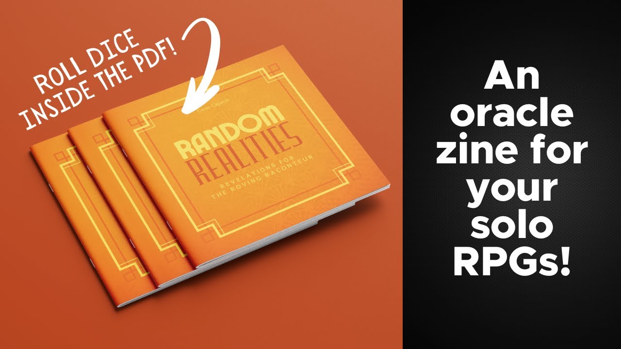 An oracle zine for all your solo RPG needs [Random Realities overview and examples]