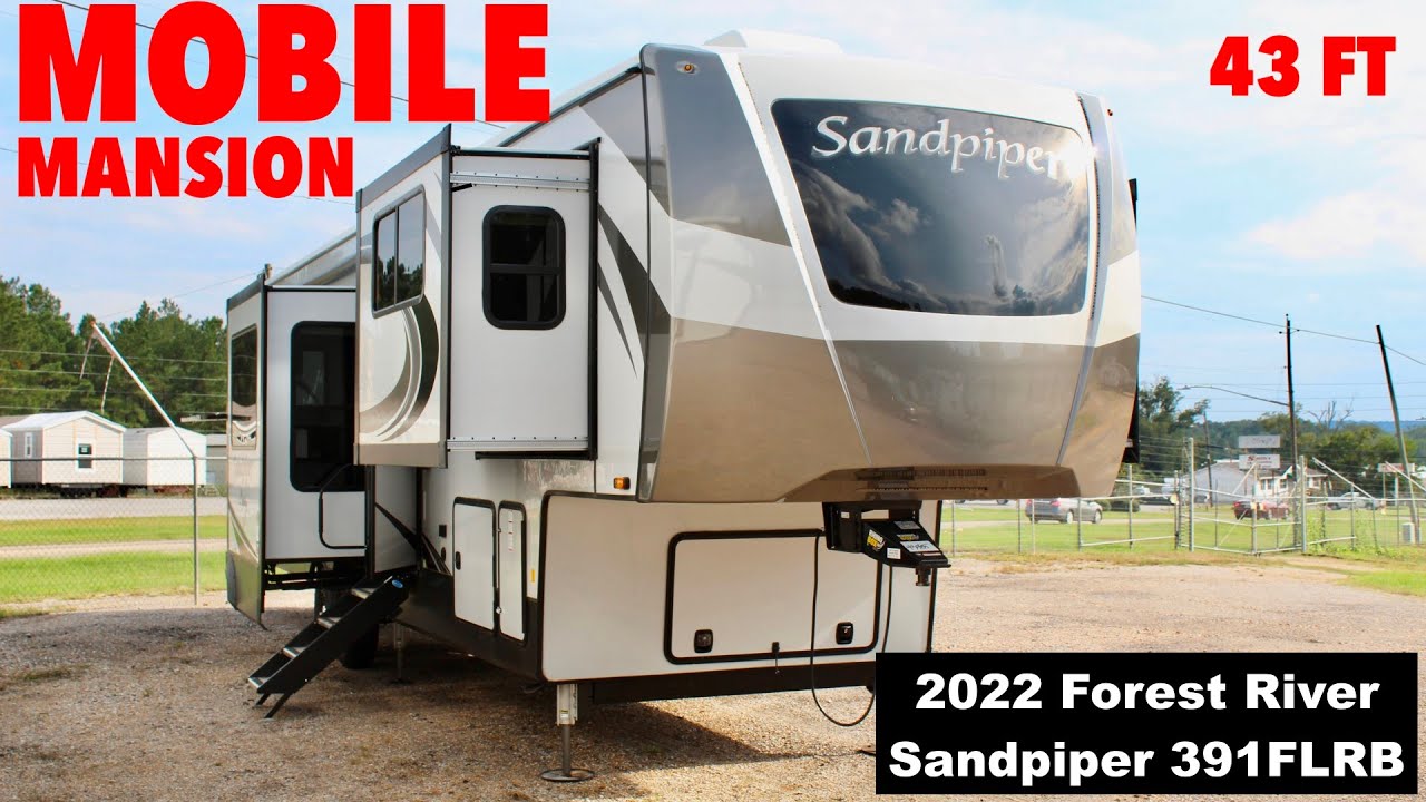 HUGE Fifth Wheel RV with a really Big Living Room - 2022 Forest River Sandpiper 391FLRB
