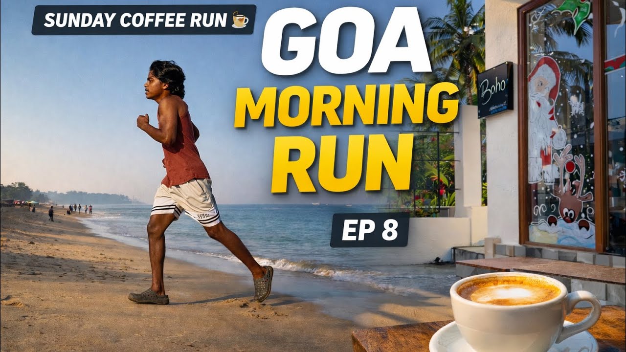 Goa Morning Run + New Cafe Coffee ☕ | Sunday Coffee Run EP 8