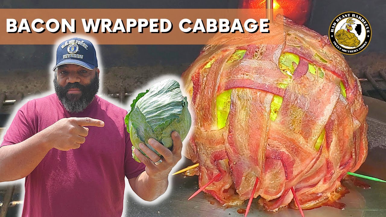 Bacon Wrapped Cabbage on the Recteq 700 Pellet Smoker