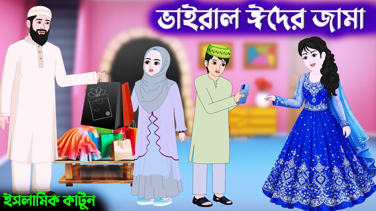 ভাইরাল ঈদের জামা ⭕ Islamic Cartoon | Viral Eid Dress Story | Bengali Islamic Story | Arobi Toons