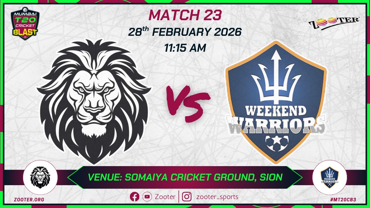 JNS SUPREMOS vs WEEKEND WARRIORS | MUMBAI T20 CRICKET BLAST 3.0 | MATCH 23 | DAY 18