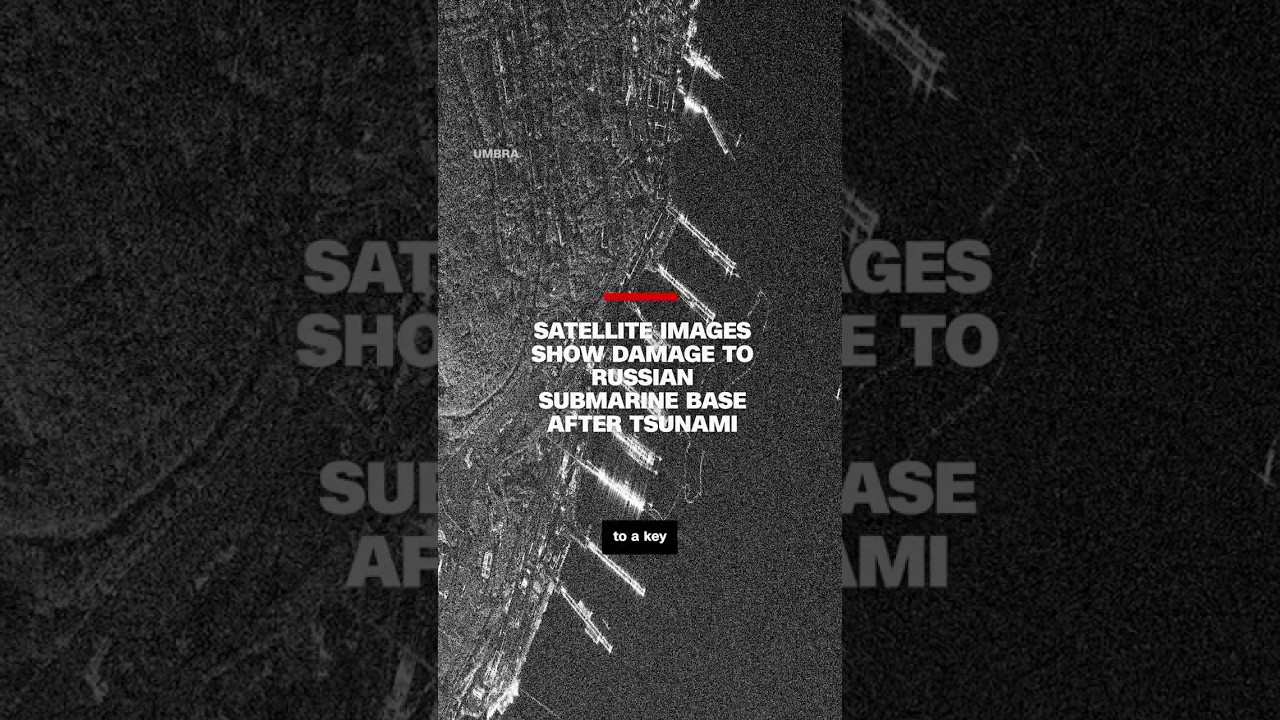 Satellite images show damage to Russian submarine base after tsunami