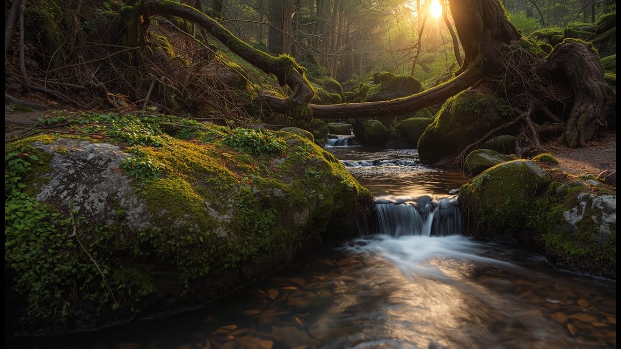 Mossy Creek Ambience 💧 Calm Flowing Water for Relaxation & Focus (1 Hour)