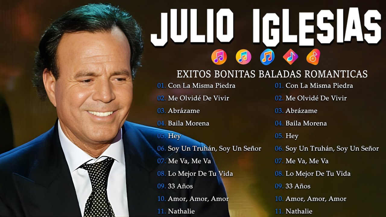 Julio Iglesias Sus Mejores Canciones ~ Éxitos Bonitas Baladas Romantica 2026