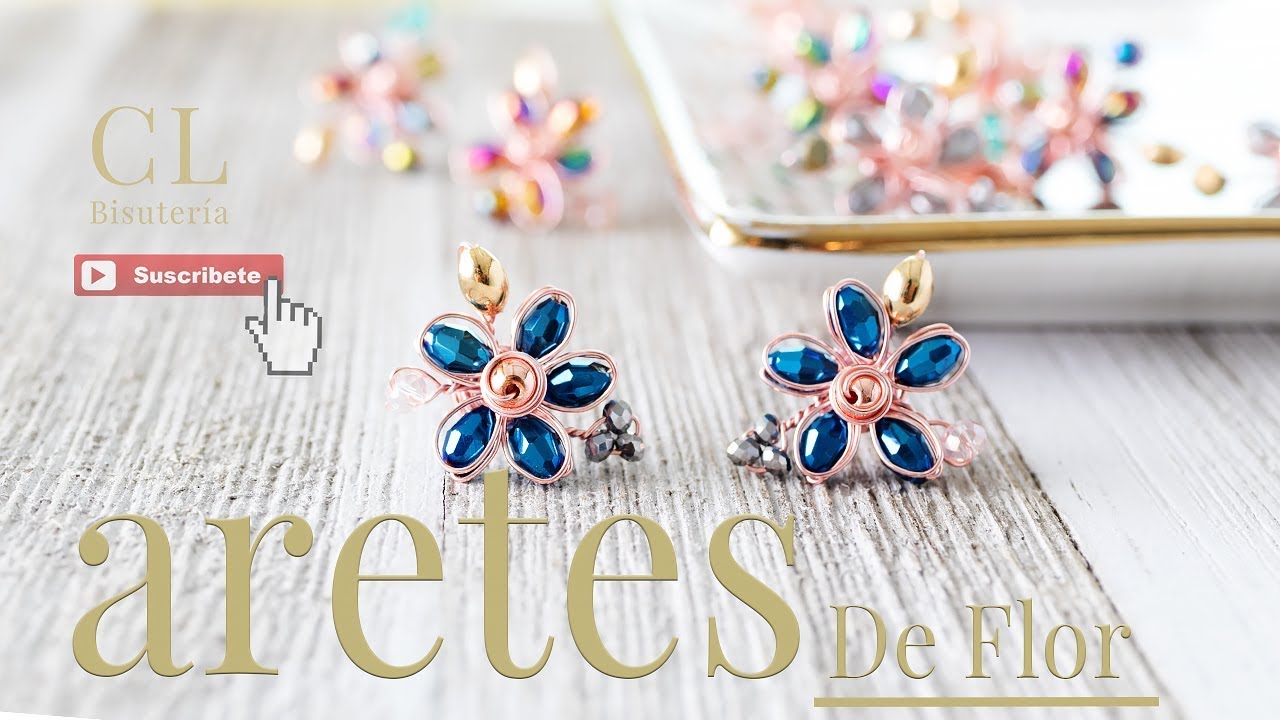 ARETES DE FLOR Con Cecy Love Bisuteria
