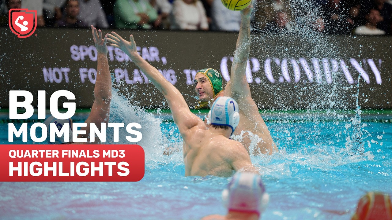 ОСНОВНЫЕ МОМЕНТЫ | СУПЕР-ГОЛЫ 😱 | Четвертьфинал Лиги чемпионов по водному поло, 3-й тур