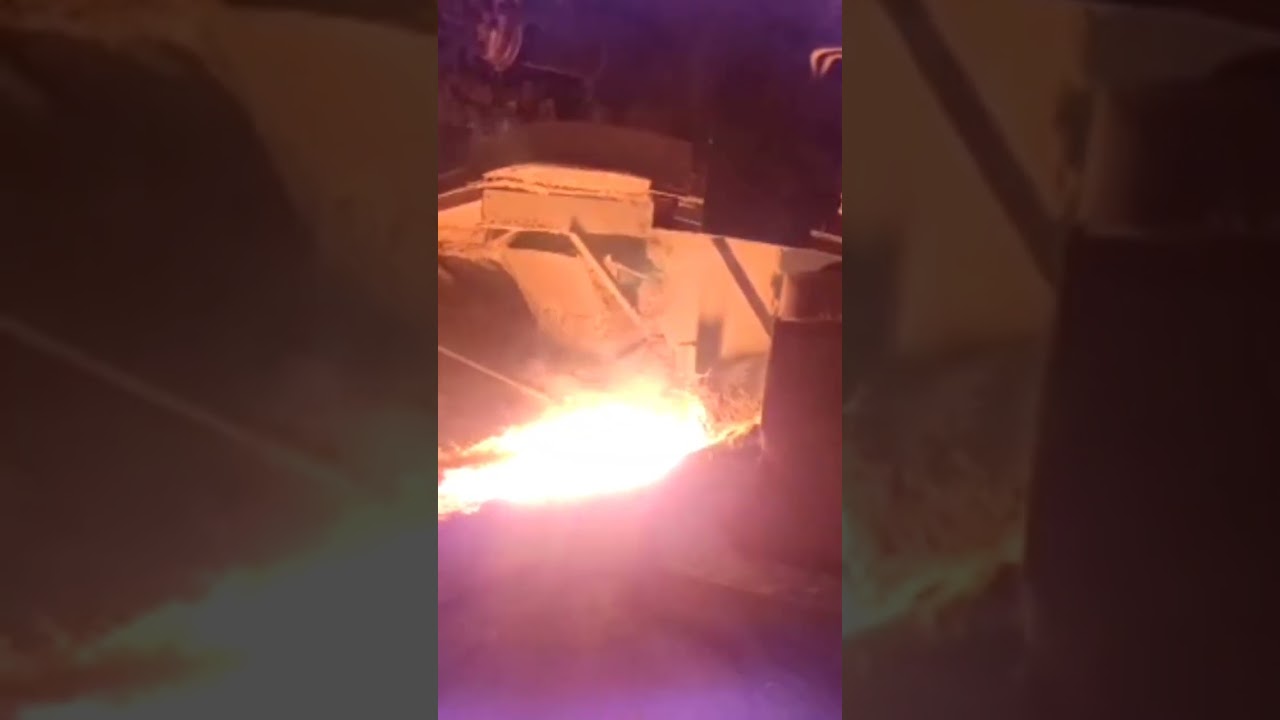 Blast Furnace🔥Firstly Slag come out through Taphole@Why happen like?This is the Biggest Q?  # shorts