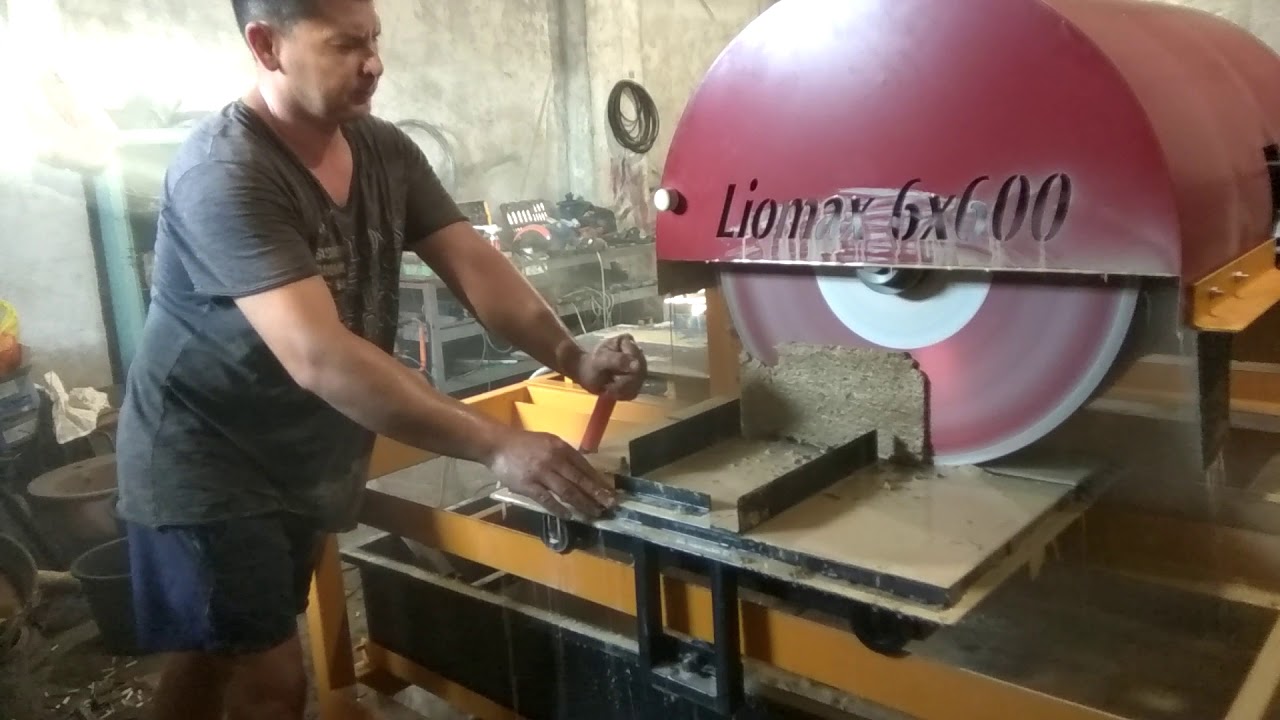 Камнерезный станок Liomax 6x600 первое испытание.