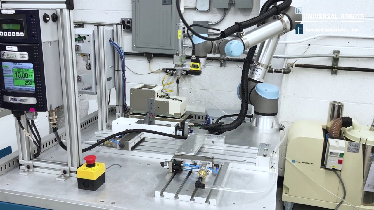 Universal Robots Screw Driving, Thread Locker, Custom Washer Presenter, Cognex Inspection