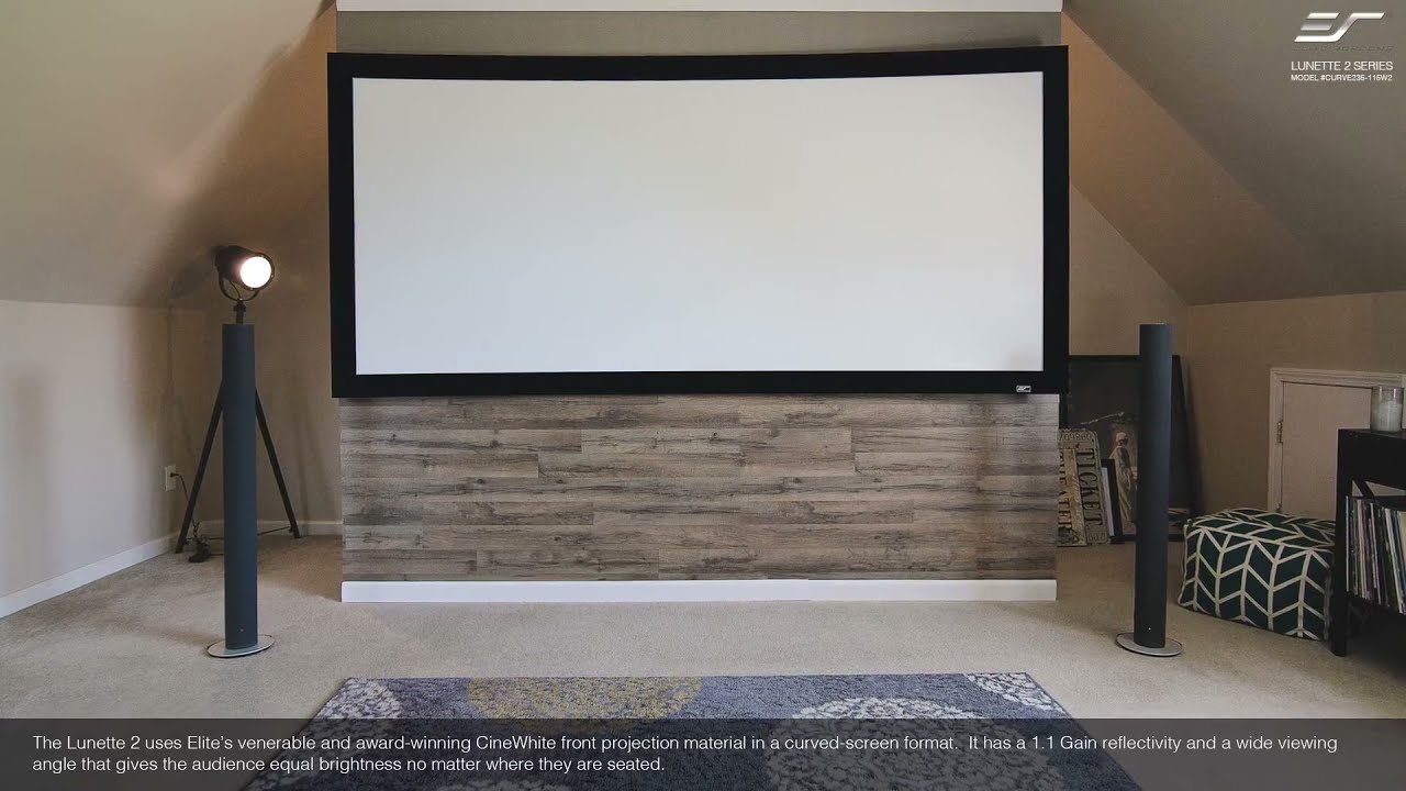 Elite Screens Lunette 2 Series Curved Projection Screen #projectionscreens