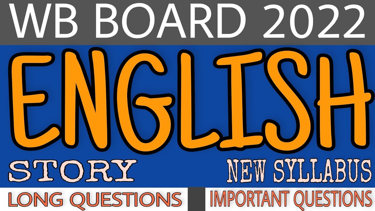 WB Board 2022 English important questions and answers | HS 2022 English | Class 12 | New Syllabus |