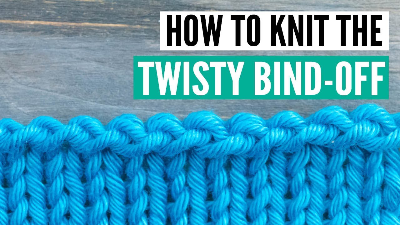 Как вязать спицами узор Twisty Bind-Off [средняя эластичность, без расклешения]
