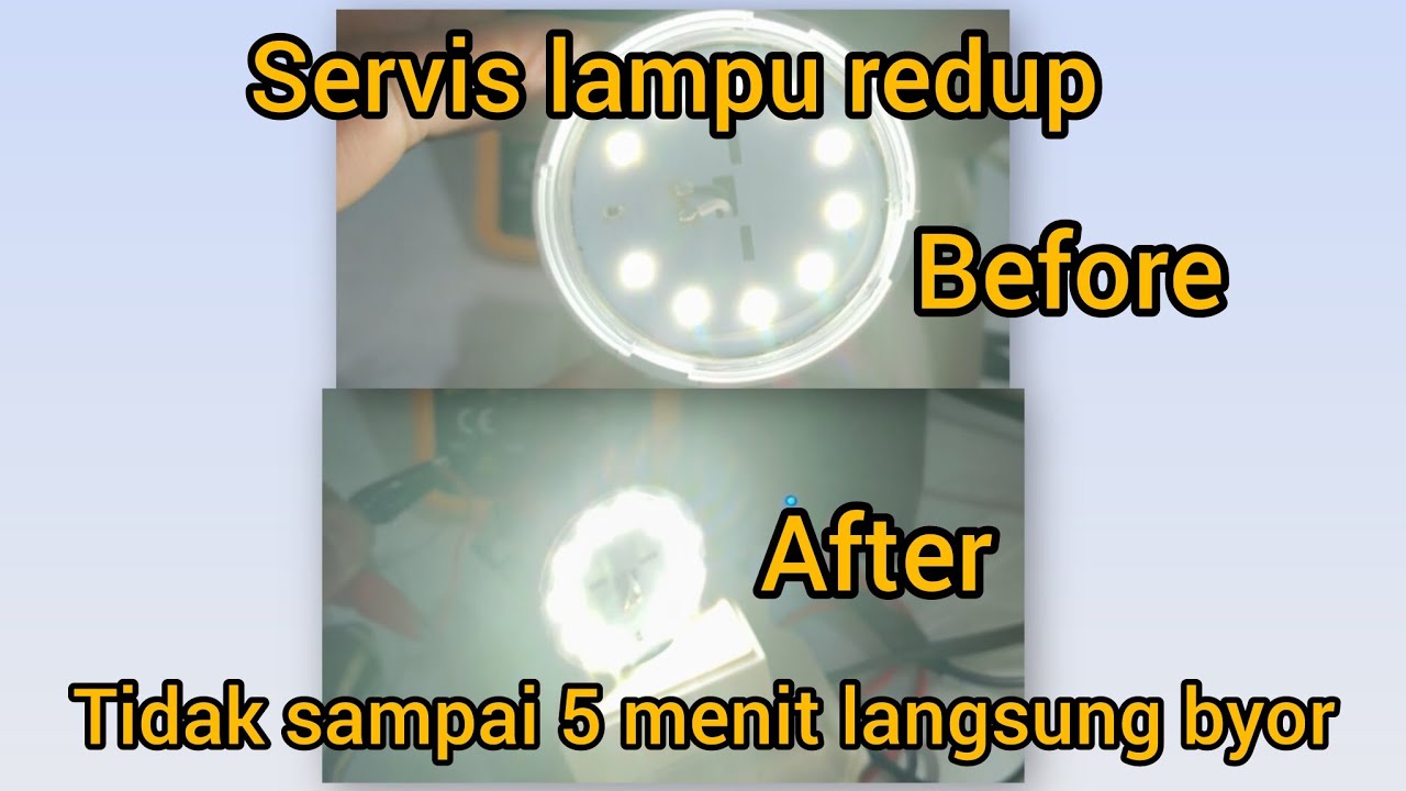 Servis  lampu redup tidak sampai 5 menit langsung byor