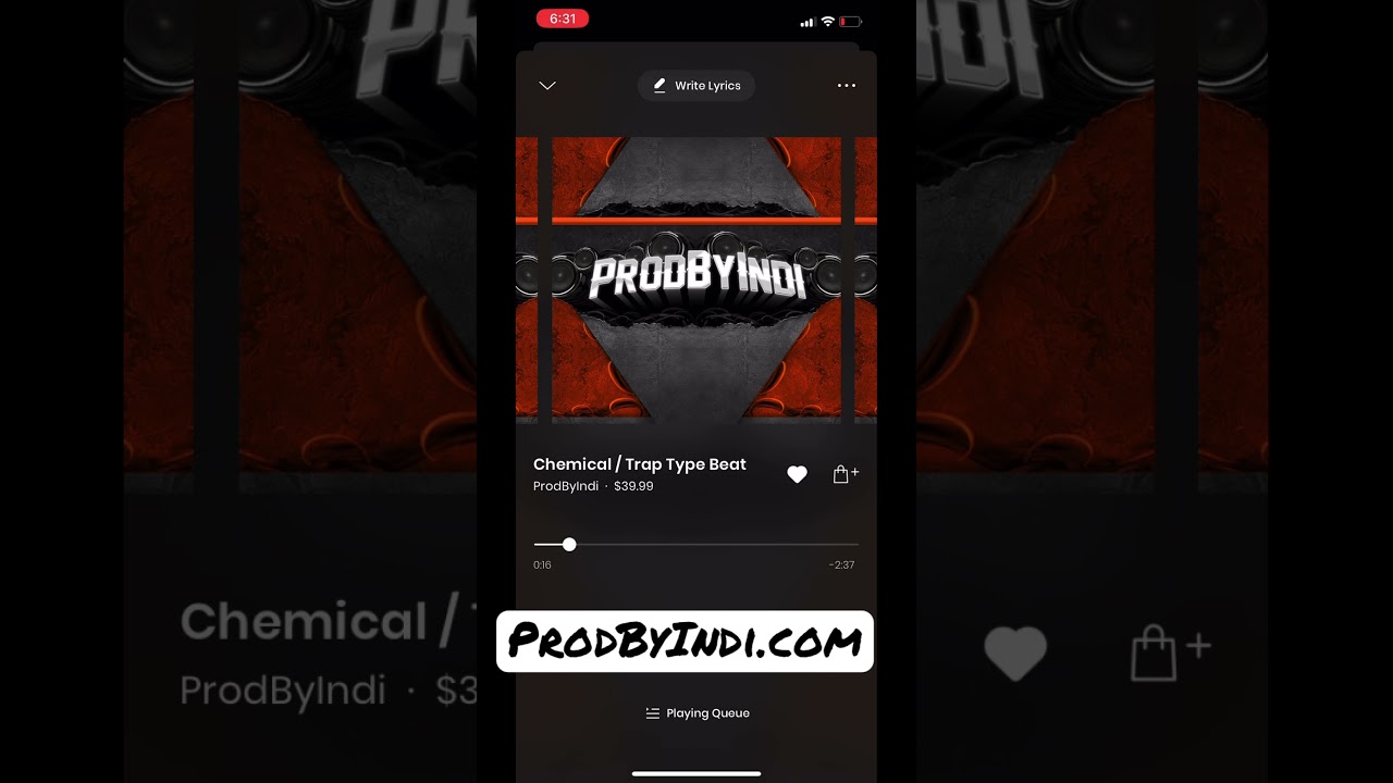 Chemical | Trap Beat | ProdByIndi #rappers #rap #freestyle #hiphop #producers #beats #reels