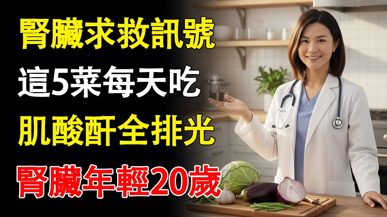 腎臟的『救星』蔬菜！每天吃這 5 種，肌酸酐降下來，腎臟更年輕。